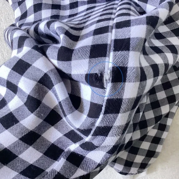 Lulu’s St. Helena Black and White Gingham Tie Front Dress Women’s Small Mini - Picture 10 of 15